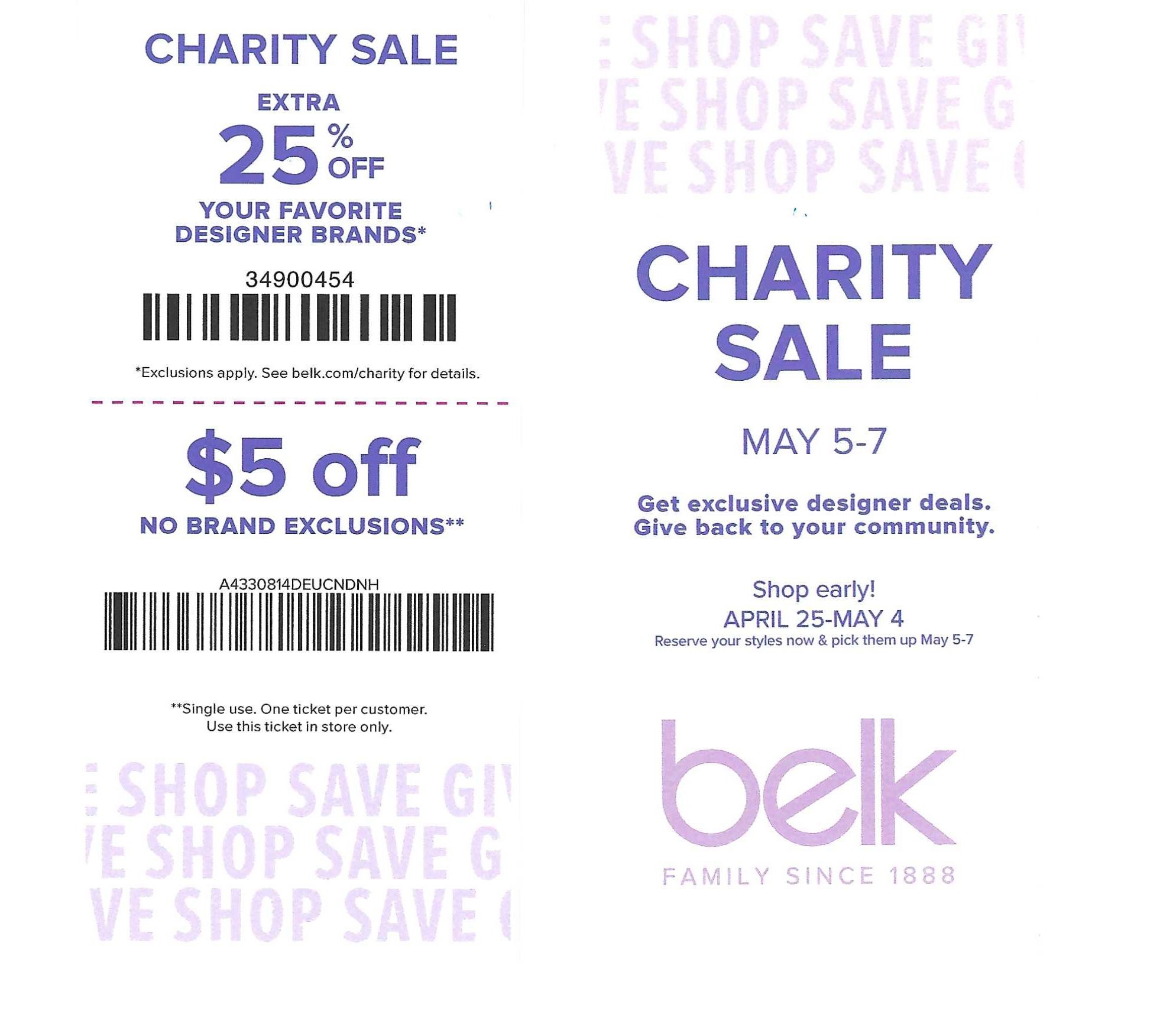 Belk Charity Sale Coupons Maryville Lions Club